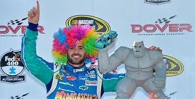 2013 Jimmie Johnson Dover Race Win Madagascar Rainbow WIG Hat Cap NEW • $7