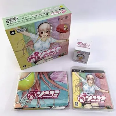 PS3 Motto Sonicomi Limited Edition W/Super Sonico Figure Pillow Case Used • $49.40