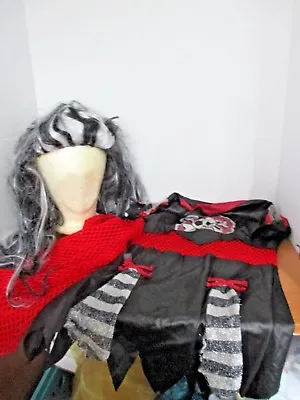 MONSTER HIGH HALLOWEEN COSTUME~Dress Shorts Wig~Girls Medium • $11.75