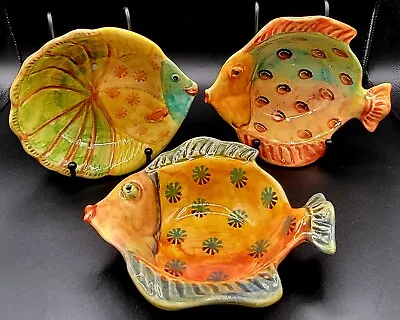 £38.34 • Buy Italian Pottery Hand-painted Fish Bowls Set Of 3