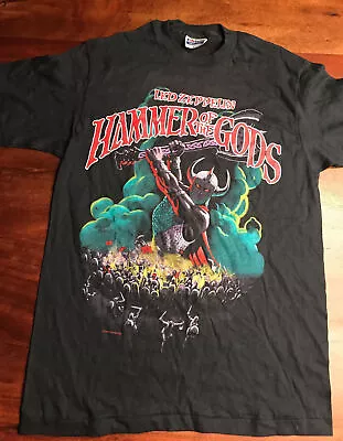 RARE Vintage Led Zeppelin Hammer Of The Gods Short Sleeve T Shirt S-3XL • $23.76