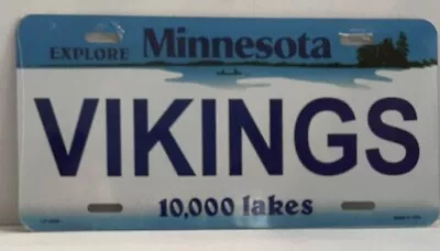 MINNESOTA VIKiNGS LICENSE PLATE. Explore Minnesota VIKINGS 10000 Lakes • $12