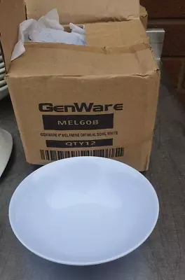 Genware Mel60b 6  Melamine Oatmeal Bowls White X 24 (2 Boxes)  £20 + Vat New • £24