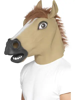 Horse Racing Races Race Mask Adults Stag Night Fun Latex Mask Deluxe Fancy Dress • £19.99