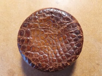 Vintage Collapsible Cup In Leather Case; Brown; Unbranded • $16