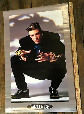 VINTAGE POSTER Vanilla Ice 1990 Michael Lavine Rolled AAG Inc. Hip Hop Ice Baby • $50