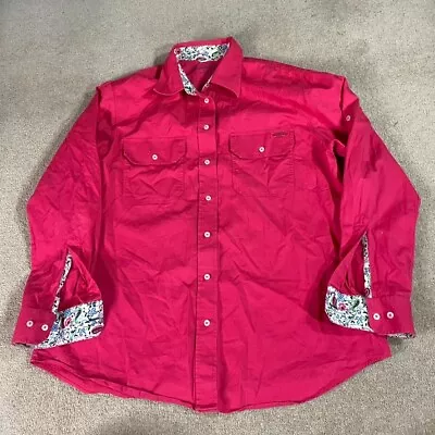 RM Williams Shirt Womens 14 Regular Fit Pink Long Sleeve Button Up Stockyard • $29.90