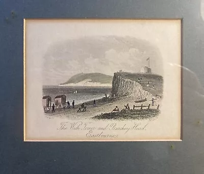 Antique Victorian 1860 Original Engraving. Framed. Beachey Head. Eastbourne. • £25