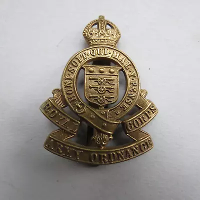 £5 • Buy Military Brass Cap Badge Royal Army Ordnance Corps British Army 1919-47 Pattern