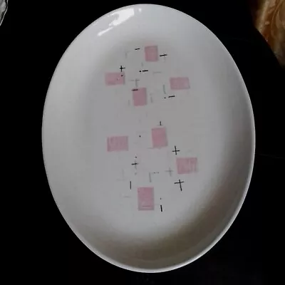 Vernon Ware By Metlox Tickled Pink 13.5 ×10  Oval Platter  Excellent Condition • $19.95