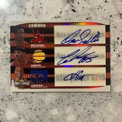 2007 Topps Triple Threads  Triple Auto /36 Vince Carter Dominique Wilkins  Smith • $224.99