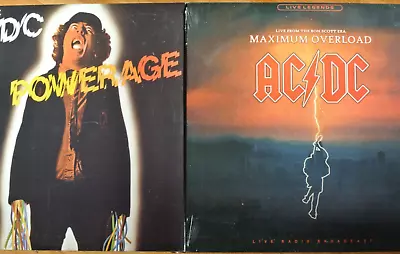 AC/DC Powerage LP 180g Vinyl + Maximum Overload Live LP Sealed • $95.99