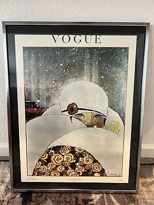 Vogue Conde Nast & Co February 1919 Art Deco Fashion Magazine Poster Framed Vtg • $120