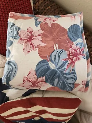 NEW Pottery Barn Roxy Sunsoaked EURO Quilted SHAM Tropical Hawaiian Surf • $36.34