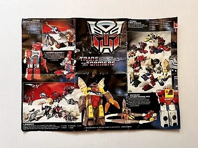 Hasbro Transformers G1 1985 Vintage Large Folder Checklist Catalog Poster • $14.99