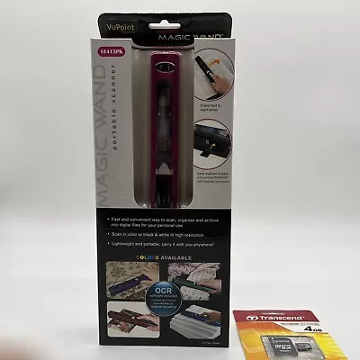 VuPoint Magic Wand Handheld Scanner Pink Portable Memory Card ST415PK Brand New • $17