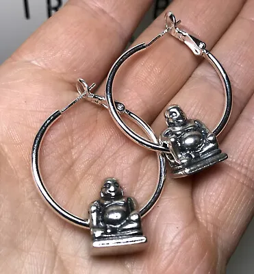 Trollbeads Buddha Hoop Earrings • $174.07