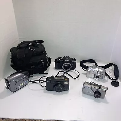 Camera Lot - Untested - AS IS - PARTS ONLY - Olympus Pentax Vivitar Samsung • $19.99