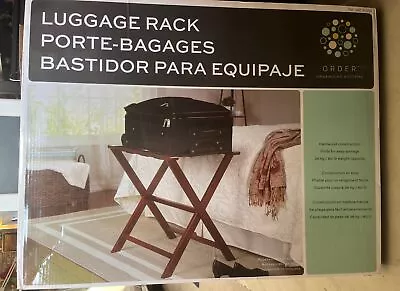 Costco Wood Luggage Suitcase Folding Rack With Fabric Straps • $40