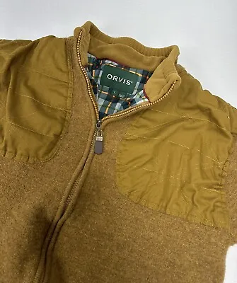 Orvis Men's 100% Wool Shooting Jacket Brown SZ Large • $54.99