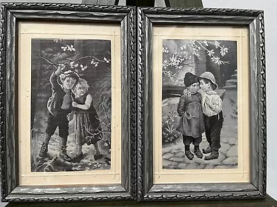 £53.81 • Buy Vintage Pair Of J&J Cash Ltd. Woven Art (Children), Conventry England
