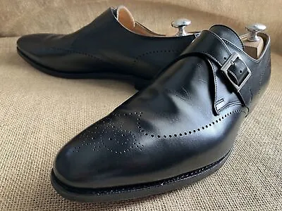BARNEYS NEW YORK X Crockett & Jones COBHAM Monk Strap Shoes US 10.5 D • $227.83