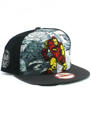 New Era Classic Iron Man 9fifty Snapback Hat Adjustable Marvel Avengers Black • $31.45