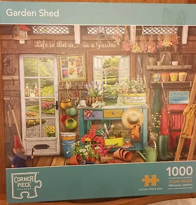 1000 Piece Jigsaw The Garden Shed Corner Piece Jigsaw Puzzle • £3.99