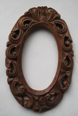 Vintage 1970's BALI INDONESIA Hand-carved Wood Art Frame #1 • $45