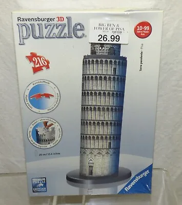 2012 NIB Sealed Leaning Tower Of Pisa 216 Pc Ravensburger 3D Puzzle 12557 9 • $14