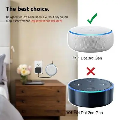 Wall Mount Holder For Echo Dot 3rd Generation Smart Home Speakers (White) • $13.80