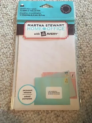 Martha Stewart Home Office Avery Identification Labels 12 Pack 2 1/2 X 3 3/4 In • $2