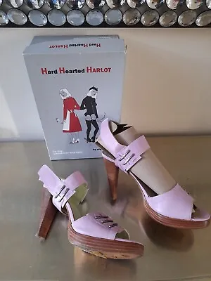 Hard Hearted Harlot Ladies Shoes Heels Sandel Peeptoe Summer Occasion Size 7 • £11