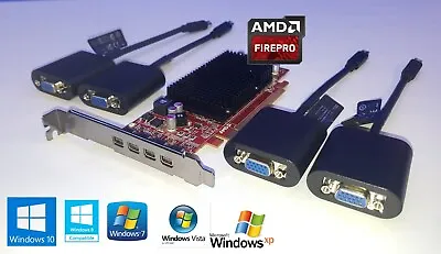 Dell Optiplex Tower 790 990 7010 9010 AMD FirePro Quad 4 Monitor VGA Video Card  • $49.39