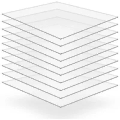 Clear Acrylic Glass Transparent Perspex Sheet Cut To Size Panel Plastic Material • £3.96