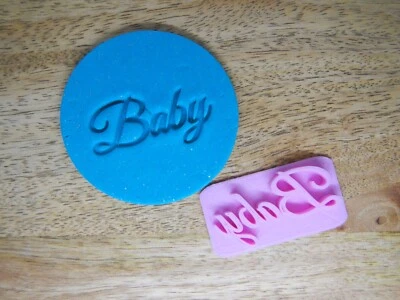 $4.95 • Buy Small Baby Fondant Embosser Cookie Stamp Baby Shower Gender Reveal Party