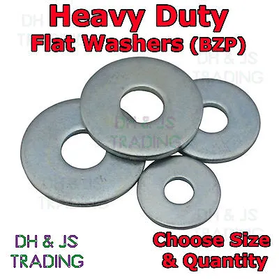 Metric Flat Washers Heavy Duty Zinc Washer M5 M6 M8 M10 M12 M14 M16 M20 BZP • £46.99