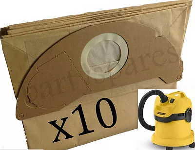 10 X Strong Dust Bags For Karcher A2000 A2003 A2004 A2014 A2054 Vacuum Cleaner  • £10.99