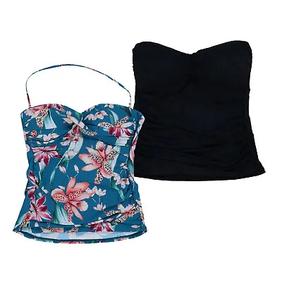 La Blanca Womens Tankini Swim Bathing Suit Top Padded Strapless Swimsuit 4 14 • $29.99