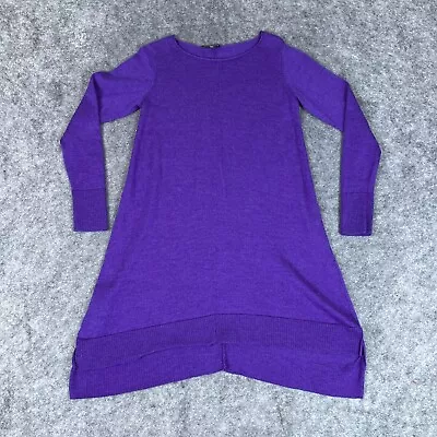 Eileen Fisher Sweater Dress Womens XS Purple 100% Merino Wool Knit • $39.99