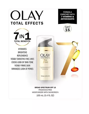 Olay Total Effects Face Moisturizer SPF 15 Fragrance-Free (3.4 Fl. Oz.) • $49.95