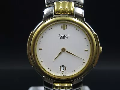 M445 ⭐⭐Vintage   Pulsar   Watch Quartz Steel Gold Design ⭐⭐ • $70.41