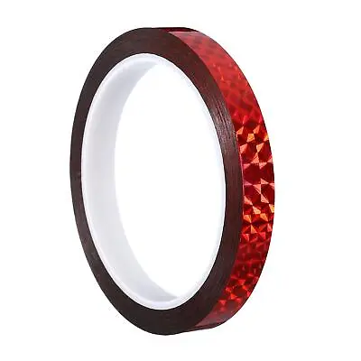 12mmx50m Prism Tape Holographic Reflective Adhesive Craft Wrap Decoration Red • £5.68