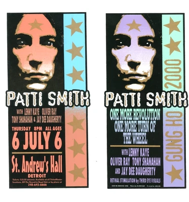 $14.95 • Buy 2 Mark Arminski Patti Smith Gung Ho 2000 Concert Posters