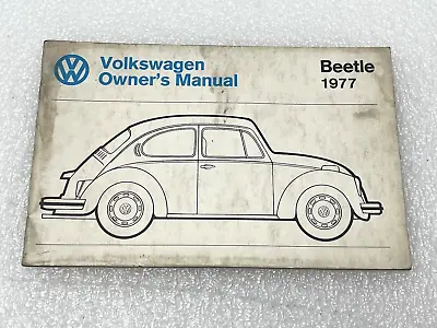 ORIGINAL 1977 Volkswagen Beetle OWNER'S MANUAL TYPE 1 CONVERTIBLE • $40