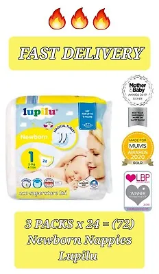 (72) Newborn Baby Nappies SIZE - 1 / High Quality Absorbent NAPPIES - FAST POST✅ • £5.81