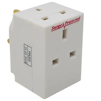 3 Way Surge Power Protector Adaptor Plug 13A 3 GANG 3G  Multi Socket • £7.59