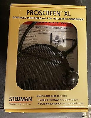 Stedman Proscreen XL Pop Filter 6 Inch Brand New Pro Audio Recording Music • $70