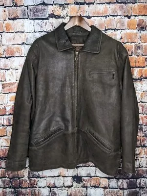 Wilson Heavy Soft Brown Leather Jacket Car Coat Thinsulate Liner Mens Medium • $64.99