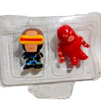 MARVEL HEROES 1  CYCLOPS + JUGGERNAUT Chibis Figure Cake Topper COLLECTIBLE Toys • $14.99